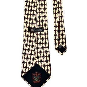 VTG Paolo Gucci Designer Tie 100% Silk Made in Italy Equestrian Bit Pattern Read